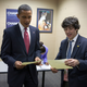 Obama and Arun Chaudhary